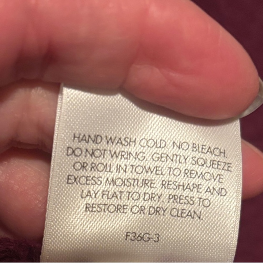 Eileen Fisher Women's Deep Wine Crew Neck Sweater - Picture 6 of 6